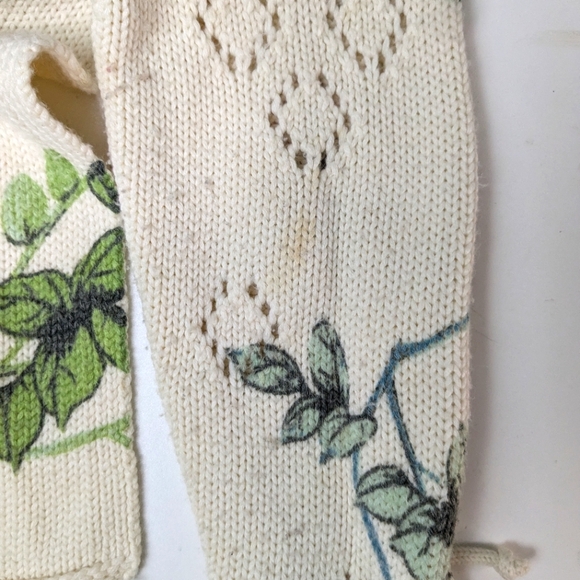 Oilily Cream and Multicolor Floral Knitted Wool Blend Cardigan - Picture 4 of 7